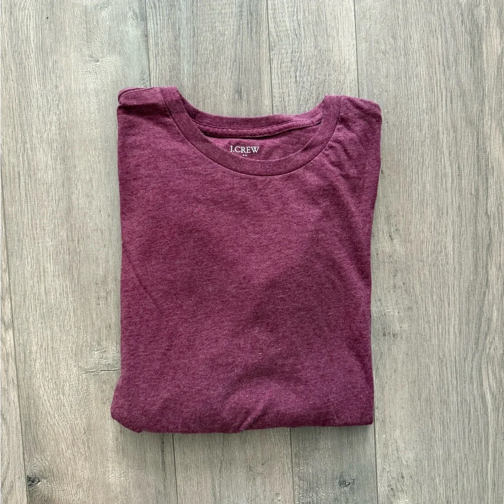 J. Crew Maroon Crew Neck Long Sleeve Shirt